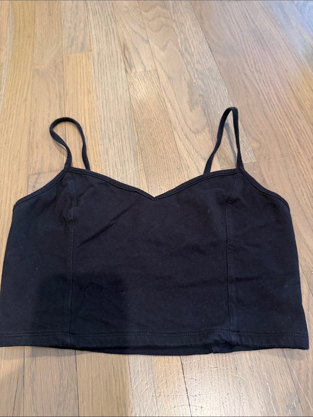 GARAGE_Black Spaghetti Strap Crop Top - Women